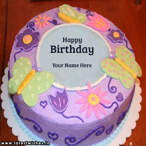 Butterfly Birthday cake  wishes picture