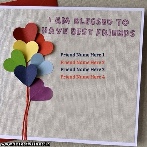 Blessed to Best Friend greeting card