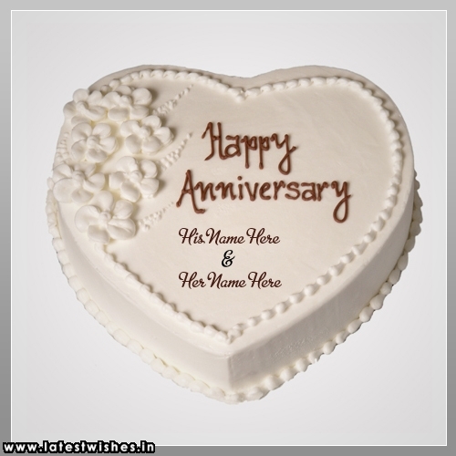 Anniversary Heart Shape Cake Image Editor Latestwishes In