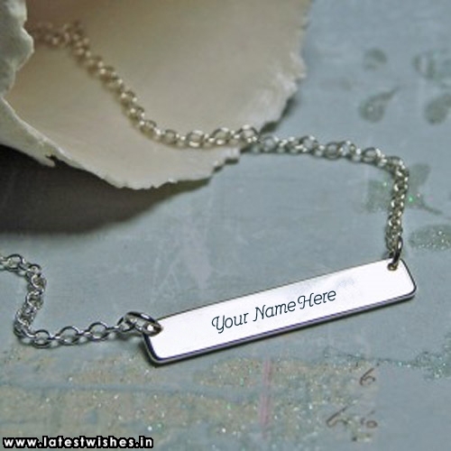 silver plat necklace pictures with name