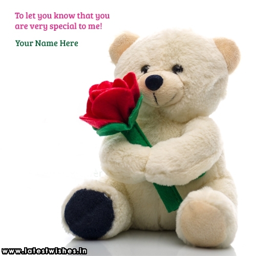 Special cute teddy with flower