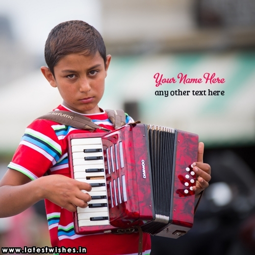 Boy Playing Accordion picture