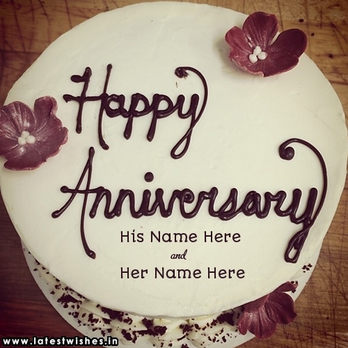 Beautiful Name Cake For Anniversary Couple Latestwishes In