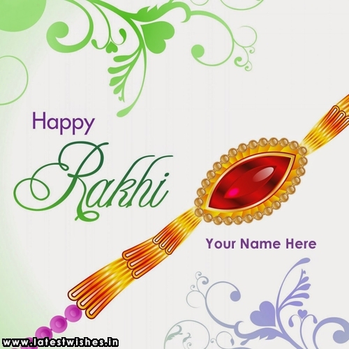 Happy Rakhi with Name Greeting