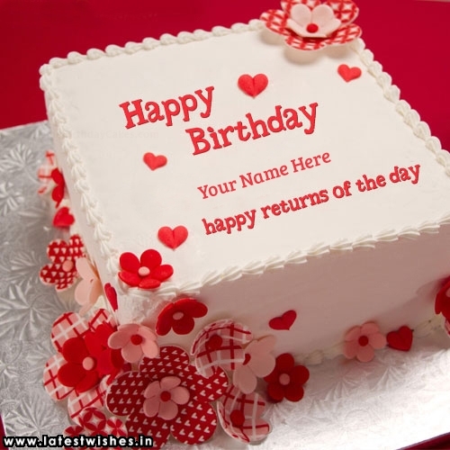 Happy Returns of the day Birthday cake pics with name