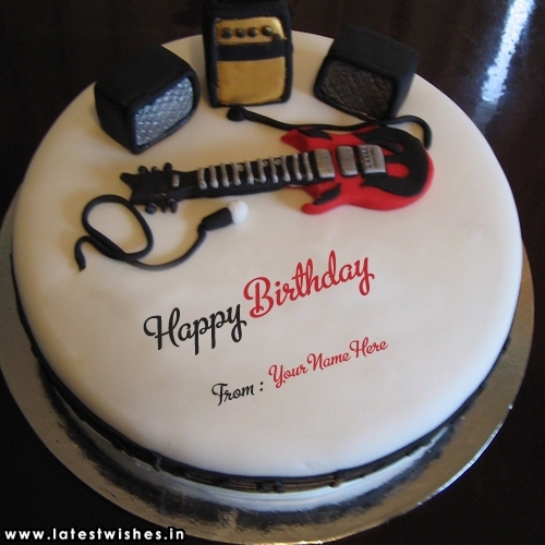 Music Birthday cake & Wisher Name