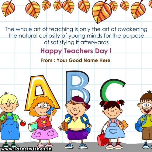 Happy teachers day wishes images with name