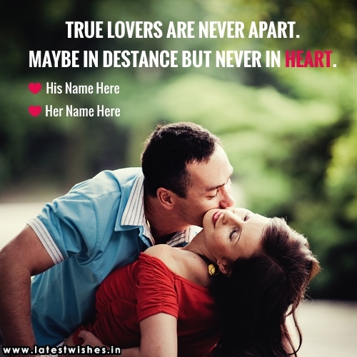 Couple Kiss with Heart touching Quotes