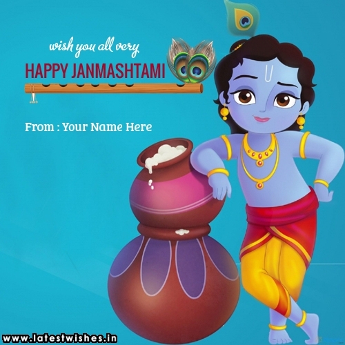 Wish you all Happy Janmashtami Name Picture