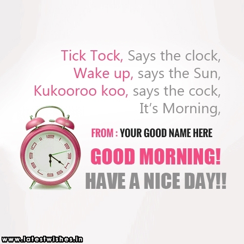 Good Morning Clock and Time quotes picture