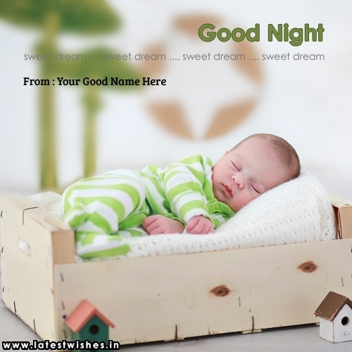 Cute Baby Sleeping & Good Night wishes photo