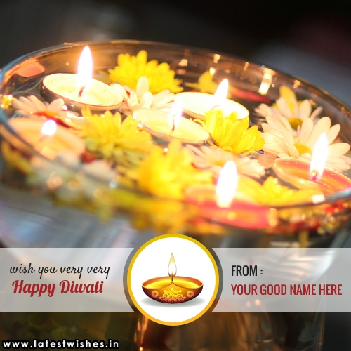Diya Festival happy Diwali Name Picture