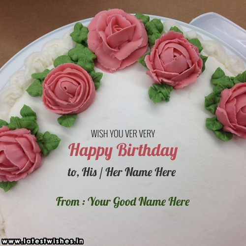 Rose Birthday Name cake for his or her