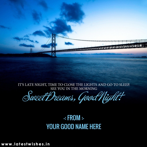 Sweet Dream & Good Night wishes Quotes Name Picture