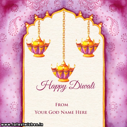 write name on diwali wishes image