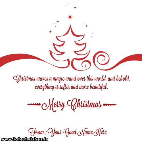 write your name on A very happy merry christmas wishes photo