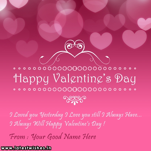 Happy Valentine’s Day wishes in English with Name