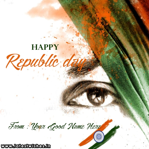 Republic day greeting card name pictures