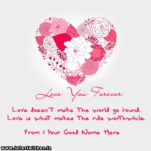 I Love U Forever Quotes For Him Her With Lover Name