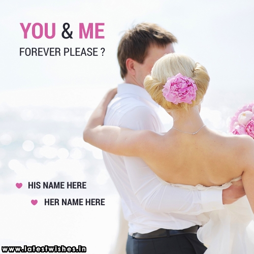You & Me Forever Please Couple Name Image