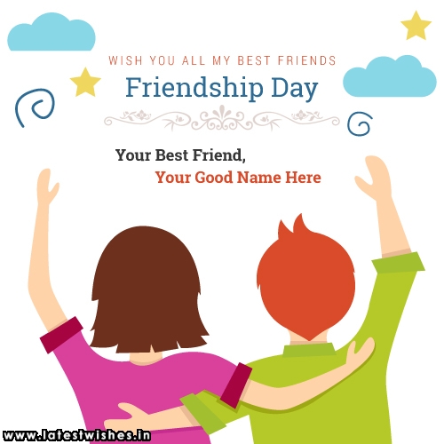 Write Name On Boy Girl Image For Friendship Day Wishes