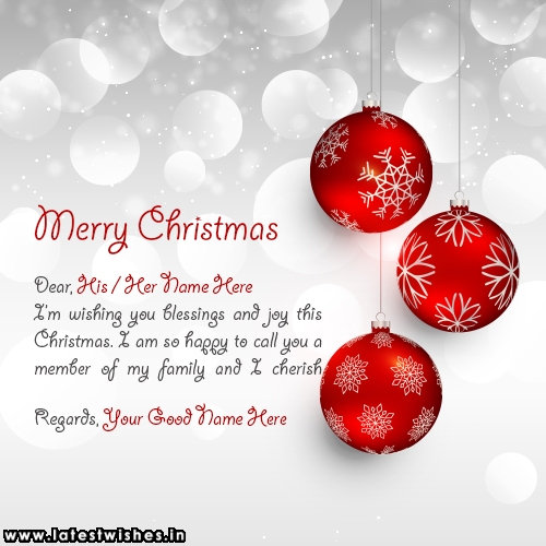 Christmas wishes and blessing name pix