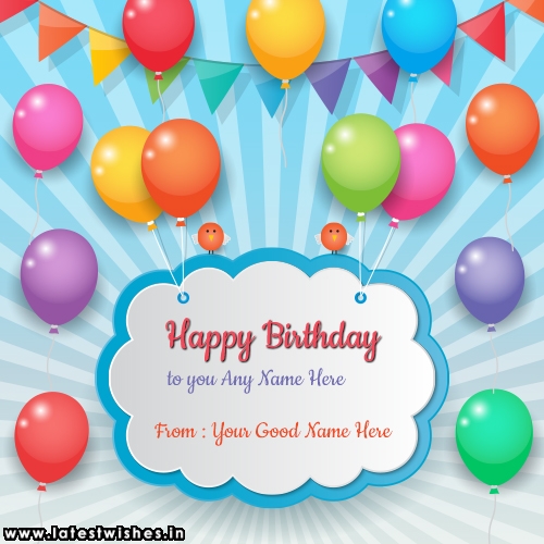 Happy Birthday balloons greeting card