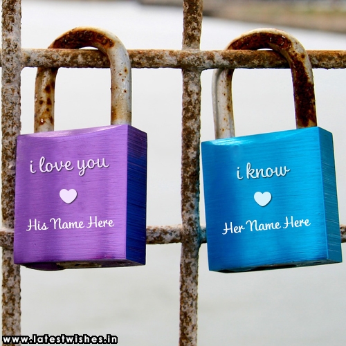 couple name on vintage love lock pictures