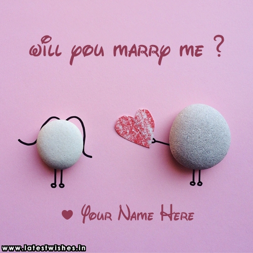 Will you marry me Proposal Picture with name
