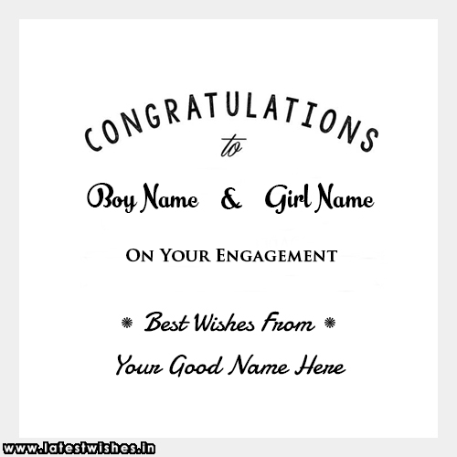 engagement congratulations pictures with name