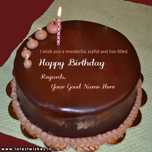 Amazing Birthday wishes Chocolate cake with name