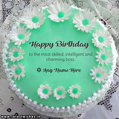 Birthday cake wishes to charming boss