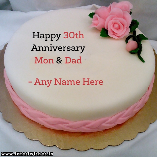 25th Anniversary Wishes Cake For Parents With Name