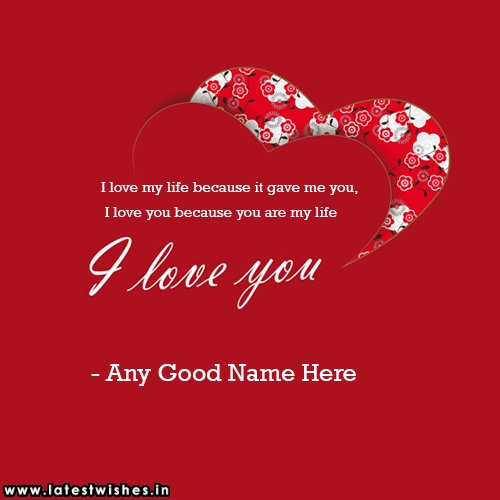 Write Couple Name Or Lover Name On Love Picture