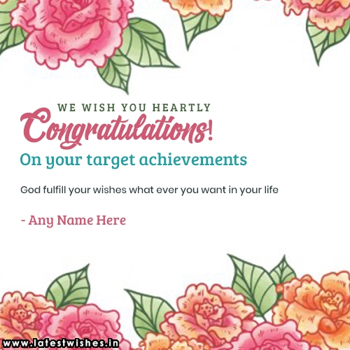 Target achievements wishes