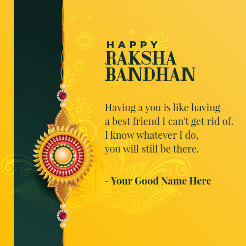 Write Name On Happy Raksha Bandhan Photo